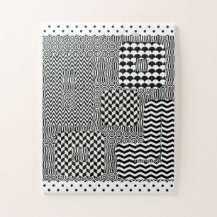 QUEBRA-CABEÇA DESIGN PRETO E BRANCO JIGSAW