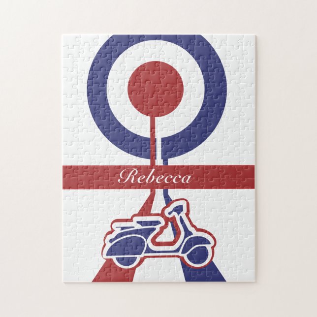 Quebra-cabeça Design retro personalizado do alvo da modificação (Vertical)