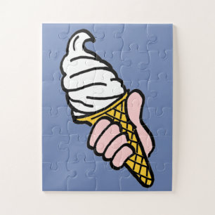 Quebra-cabeça design sorvete com Sorvete Cone ou Cornet