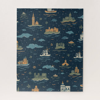 Quebra-cabeça Design viagens vintage