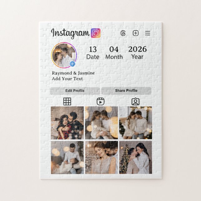 Quebra-cabeça Design Your Own 7 Photo Collage (Vertical)