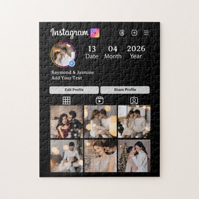 Quebra-cabeça Design Your Own 7 Photo Collage (Vertical)