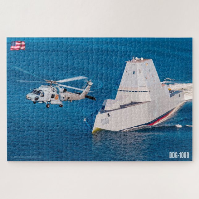 Quebra-cabeça DESTRUIDOR DIVISÍVEL - DDG-1000 (20x30 POLEGADAS) (Horizontal)