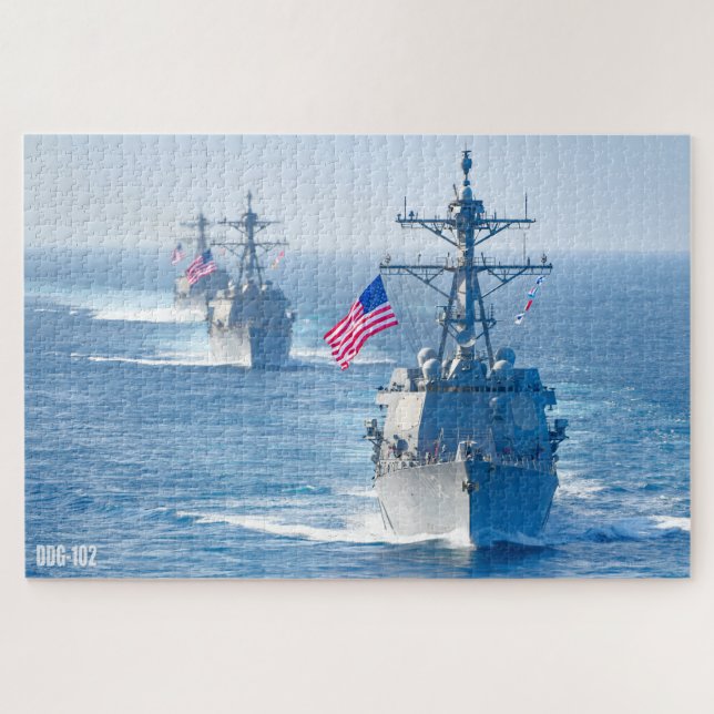 Quebra-cabeça DESTRUIDOR DIVISÍVEL - DDG-102 (20x30 POLEGADAS) (Horizontal)