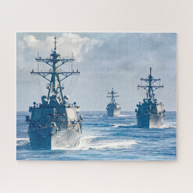 Quebra-cabeça DESTRUIDOR DIVISÍVEL - DDG-59 (16 x 20 POLEGADAS) (Horizontal)