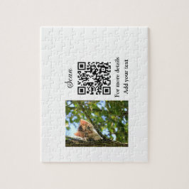 Quebra-cabeça Detalhes simples do nome do animal QR código adici