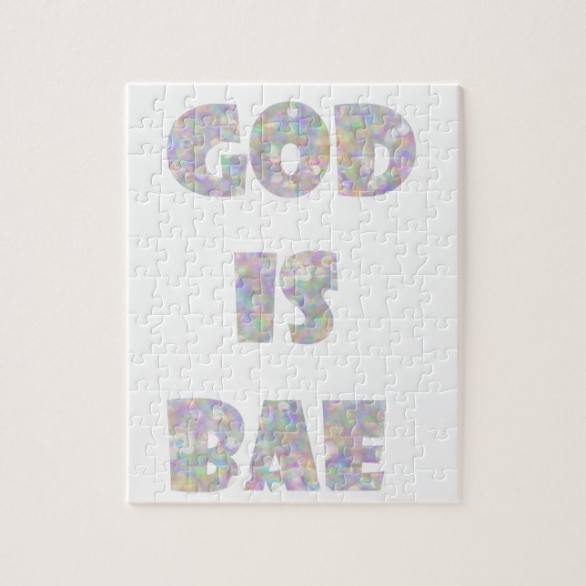Quebra-cabeça deus é bae (Vertical)