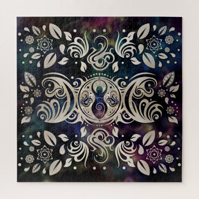 Quebra-cabeça Deusa da Lua Tripla Púrpura da Lua #1 (Vertical)