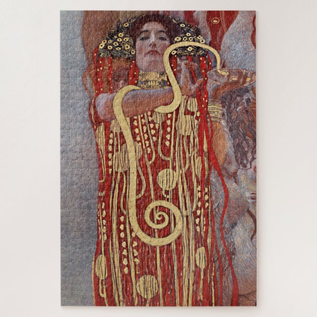 Quebra-cabeça Deusa da Saúde, Higieia (Salus), Gustav Klimt (Vertical)