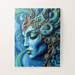 Quebra-cabeça Deusa Eetérea: Fusão da Arte e da Fantasia