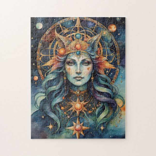 Quebra-cabeça Deusa Estelar Celestial Alquimia Mística (Vertical)