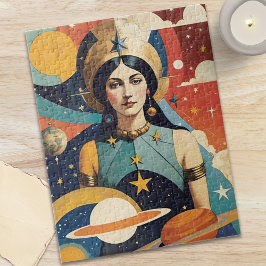 Quebra-cabeça Deusa Estelar Celestial Mística Retro