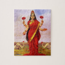 Quebra-cabeça Deusa Hindu Lakshmi por Raja Ravi Varma