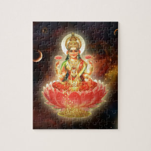 QUEBRA-CABEÇA DEUSA INDIANA DE MAA MAHALAXMI DEVI DA RIQUEZA