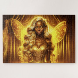 Quebra-cabeça Deusa mística da luz com asas de fadas radiantes