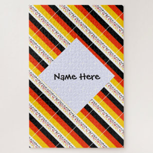 Quebra-cabeça Deutchland and German Flag Tiled Personalized