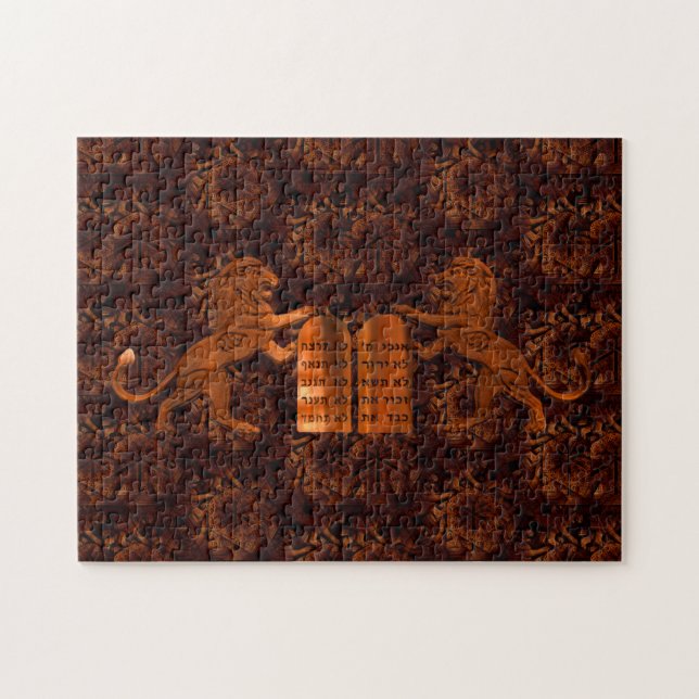 Quebra-cabeça Dez Mandamentos e Leões (Horizontal)