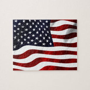 Quebra-cabeça Dia da Independência Patriótica da Bandeira Americ