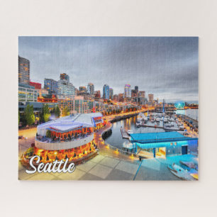 Quebra-cabeça Dia da Nuvem em Seattle, Washington, Estados Unido