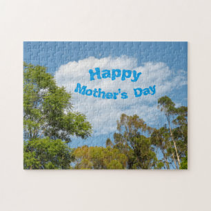 Quebra-cabeça "Dia de as mães feliz" personalizável