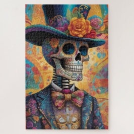 Quebra-cabeça Dia de los Muertos Dapper Skeleton