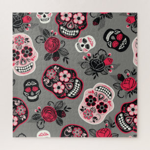 Quebra-cabeça Dia de los Muertos: Padrão Vintage