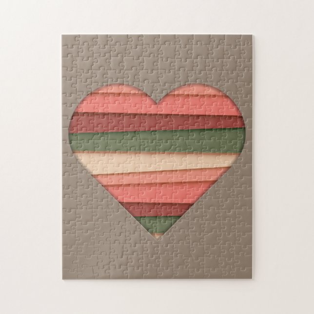 Quebra-cabeça Dia de os namorados com amor cardíaco (Vertical)