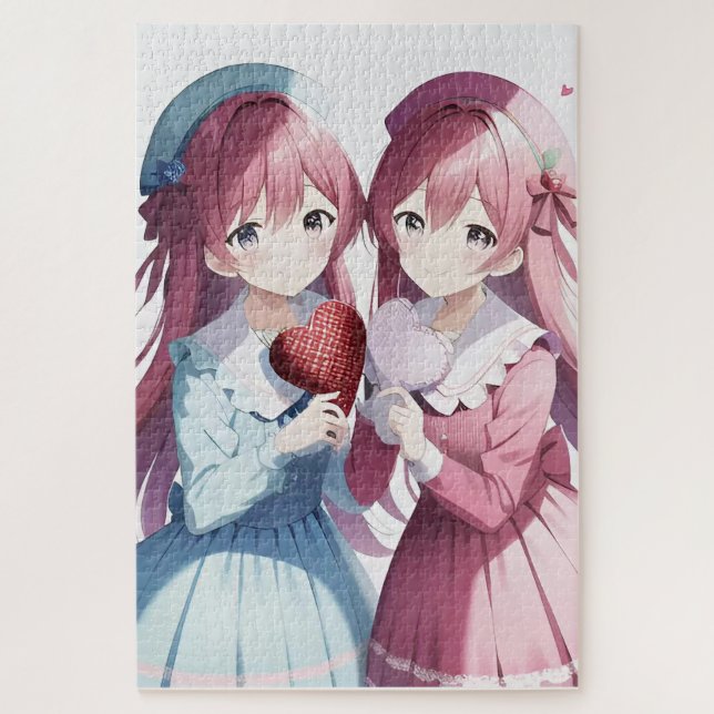 Quebra-cabeça Dia de os namorados de anime (Vertical)