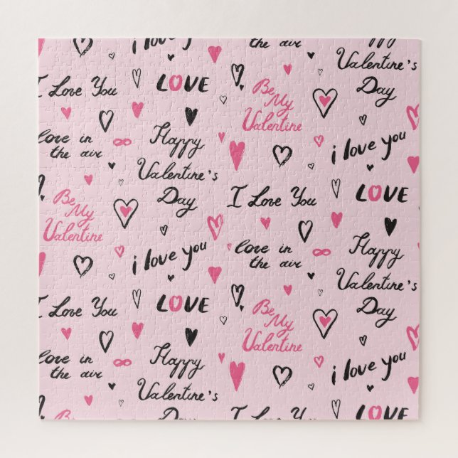 Quebra-cabeça Dia de os namorados: 'Eu Amo Você' Em Segundo Plan (Vertical)