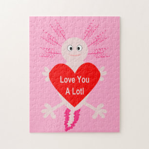 Quebra-cabeça Dia de os namorados Love Heart Axolotl