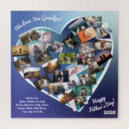 Quebra-cabeça Dia de os pais Personalizado do Avô de Foto do Que