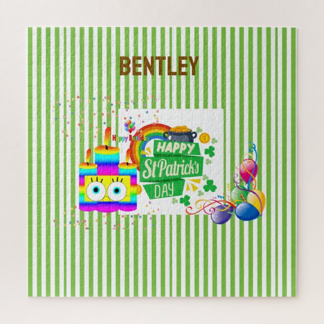 Quebra-cabeça Dia de São Patrício Feliz Aniversári (Vertical)