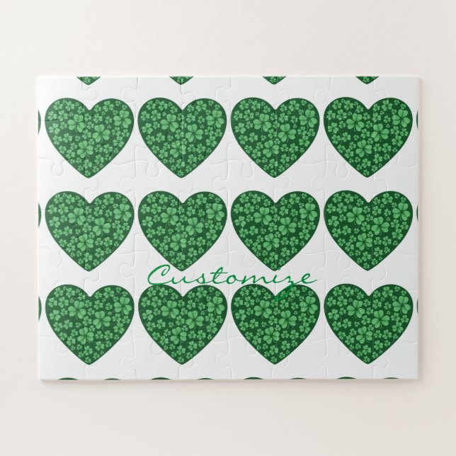 Quebra-cabeça Dia de São Patrício verde Shamrock (Horizontal)