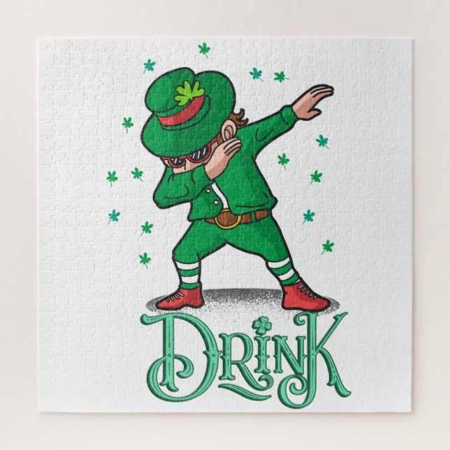 Quebra-cabeça Dia de São Patrick, Shamrock (Vertical)