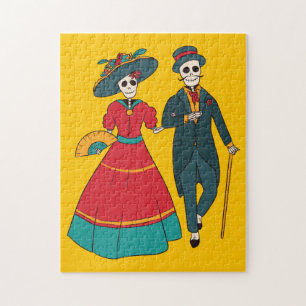 Quebra-cabeça Dia Mexicano Casal Dos Mortos
