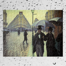 Dia Rainy da Rua Paris por Gustave Caillebotte
