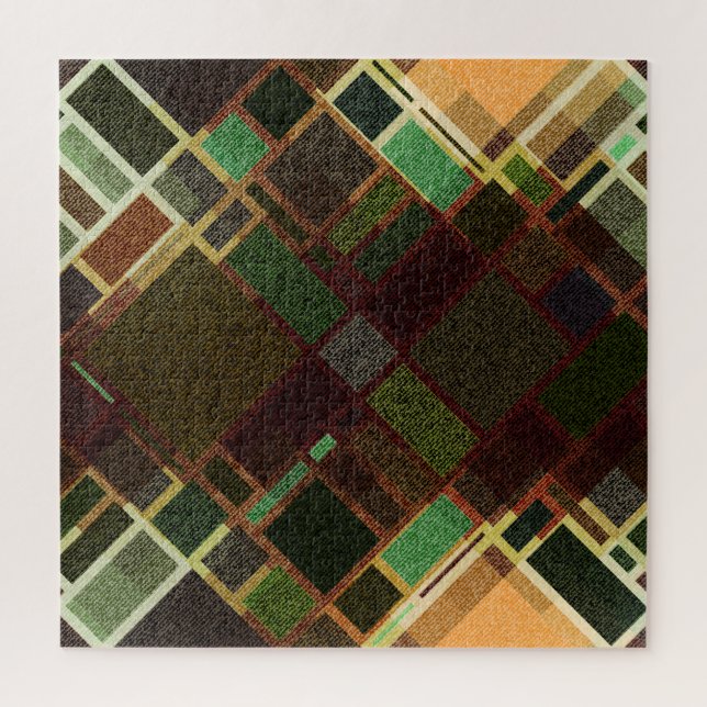 Quebra-cabeça Diagonal Retroativa: Padrão sem costura Abstrato. (Vertical)