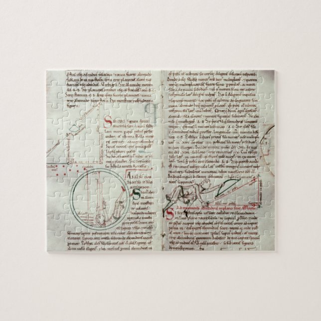 Quebra-cabeça Diagramas das medidas e do texto (velino) (Horizontal)