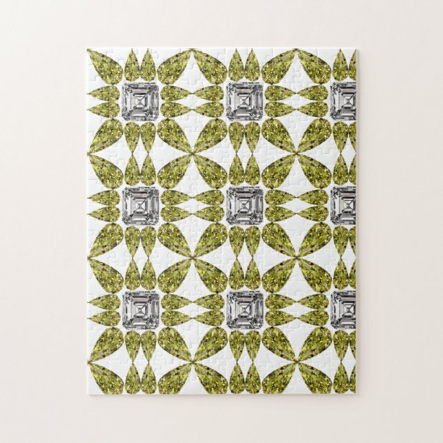 Quebra-cabeça Diamante de pera amarelo (Vertical)