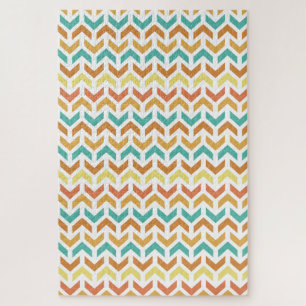 Quebra-cabeça Diamante retrô em padrão circular Azul Dourado