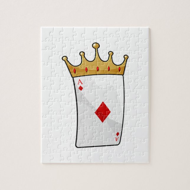 Quebra-cabeça Diamond Ace com a Coroa Rei (Vertical)