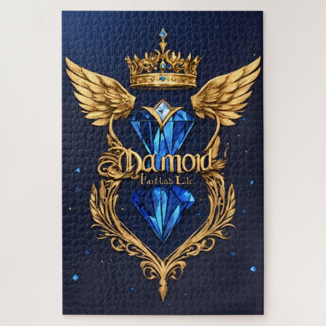 Quebra-cabeça Diamond Logo Puzzle | Luxury Crystal Diamond Jigsa (Vertical)