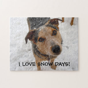 Quebra-cabeça Dias australianos da neve dos amores de filhote de