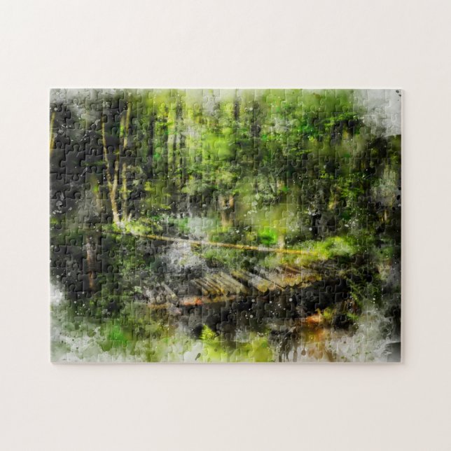 Quebra-cabeça Die Brücke im Wald - (Horizontal)