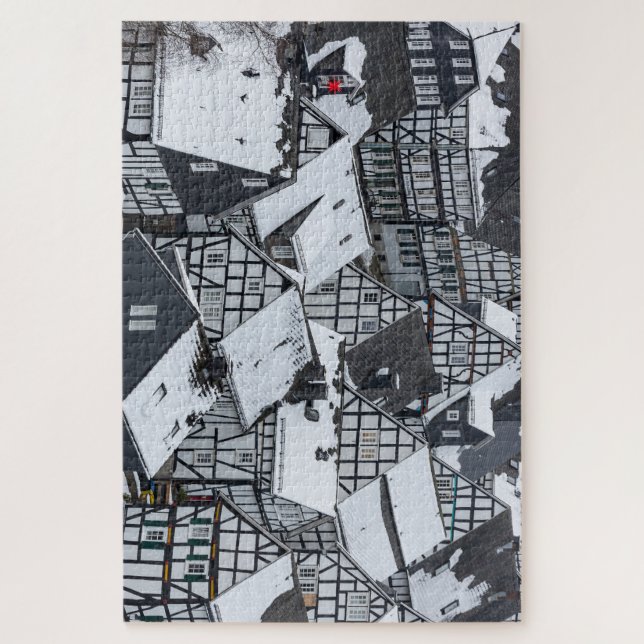 Quebra-cabeça Die Fachwerkhäuser von Freudenberg im Siegerland (Vertical)