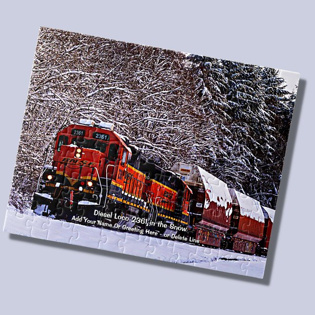 Quebra-cabeça Diesel Loco 2361 na neve - Adicionar nome (Criador carregado)