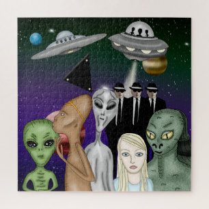 Quebra-cabeça Diferentes espécies de Alienígenas, OVNI, Planetas