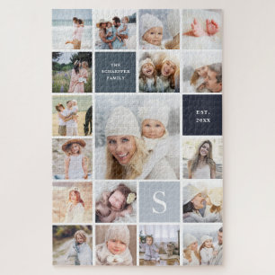 Quebra-cabeça Difficult 18 Photo & Family Monogram Collage
