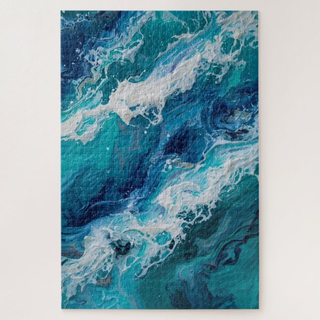 Quebra-cabeça Difficult Abstract Ocean Wave Texture Puzzle (Vertical)