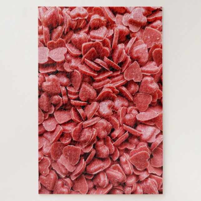 Quebra-cabeça Difficult Red Candy Hearts Cluster (Vertical)